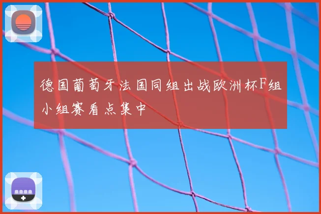 德国葡萄牙法国同组出战欧洲杯F组小组赛看点集中